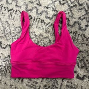 Hot pink lulu scoop neck bra
